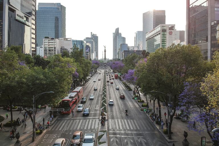 Imagen de archivo del Paseo de la Reforma, en Ciudad de México.