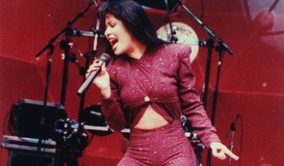 Selena Quintanilla, durante su último concierto, en 1995.