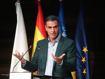 El presidente del Gobierno Pedro Sánchez, este miércoles en Alicante.