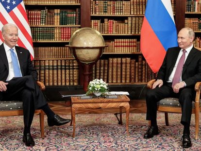 Joe Biden y Vladimir Putin, el pasado junio en Ginebra.