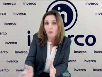 Una conferencia de prensa de la directiva de Inverco, la asociación de las gestoras de fondos de pensiones.