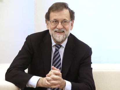 El presidente del Gobierno, Mariano Rajoy, en la Moncloa, el pasado 1 de febrero. 