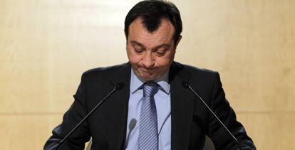 Manuel Cobo, el día que anunció su renuncia.