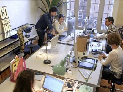 Un espacio de coworking en Madrid.