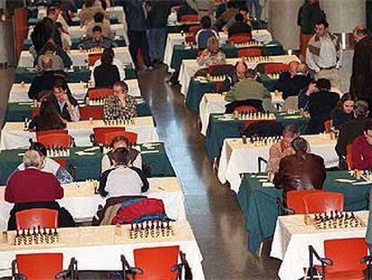 Un aspecto del quinto Open Internacional de Ajedrez disputado en Bilbao el año pasado.