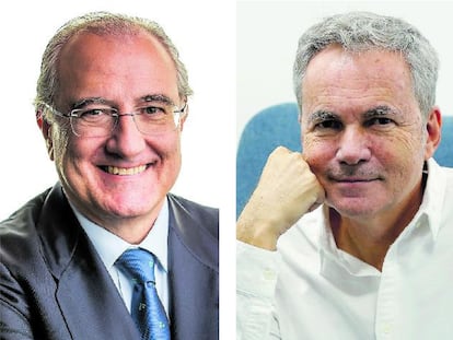 Jesús Olmos, de Asterion; y Martin Varsavski, presidente de Barter Energy.