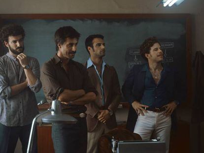 Miki Esparbé, Hugo Silva, Jesús Castro y Álvaro Cervantes, en 'Brigada Costa del Sol'. En vídeo, el tráiler de la serie.