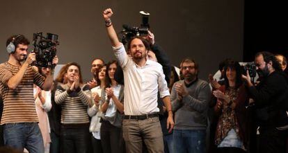 Pablo Iglesias en la Asamblea Ciudadana de noviembre.