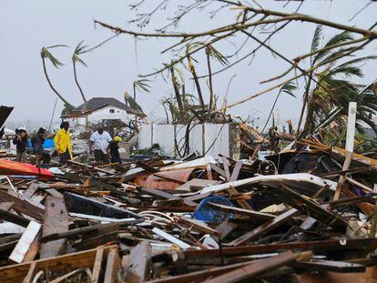 Los daños provocados por el huracán Dorian en las islas Ábaco (Bahamas), el pasado lunes.