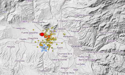 Secuencia de terremotos ocurridos en los últimos 10 días en Granada y su área metropolitana.