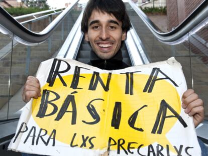 Adrià Rodríguez, miembro del 15-M en Barcelona.