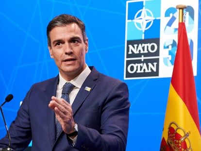 El presidente del Gobierno, Pedro Sánchez, durante la cumbre de la OTAN celebrada en Bruselas en junio del año pasado.