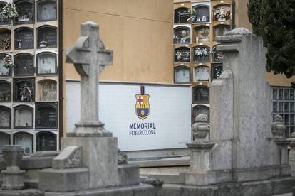 Memorial del FC Barcelona en el Cementerio de Les Corts. 