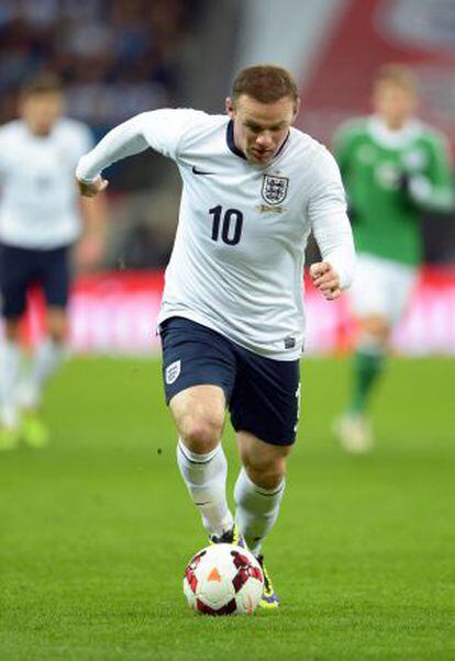 Rooney, durante un partido con Inglaterra