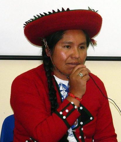 Rocío Cjuiro, es representante de la junta de usuarios de la comunidad de Huila Huila, del distrito de Chinchero en Colombia.
