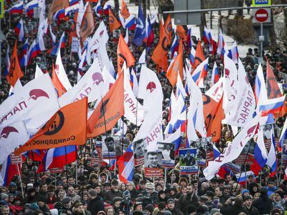 Manifestaci&oacute;n este domingo en Mosc&uacute; en el segundo aniversario del asesinato del opositor ruso Bor&iacute;s Nemtsov.