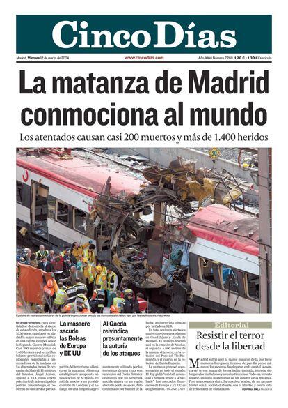 2004: llega el terror islámico. Tras episodios terroristas en la Embajada española en Marruecos, España sufrió el mayor atentado terrorista el 11 de marzo de 2004, en el que fallecieron casi 200 personas. Grupos ligados a Al Qaeda reivindicaron el atentado como supuesta respuesta al apoyo del Gobierno de España a Estados Unidos en la guerra de Irak de 2003.