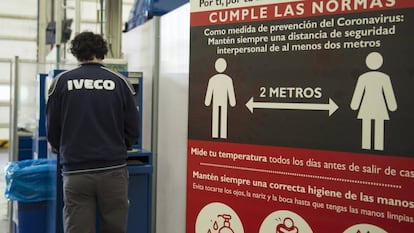La plnta de Iveco en Madrid vuelve a la actividad tras el parón por el coronavirus.