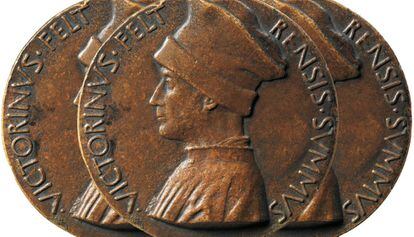Medalla commemorativa en bronze de Vittorino da Feltre.
