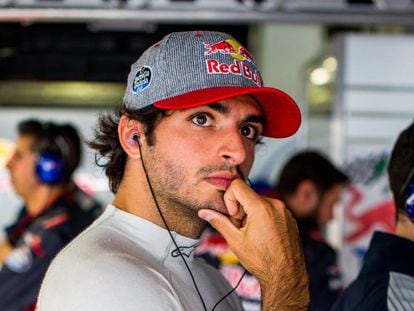 Carlos Sainz, durante la clasificaci&oacute;n del GP de Jap&oacute;n.