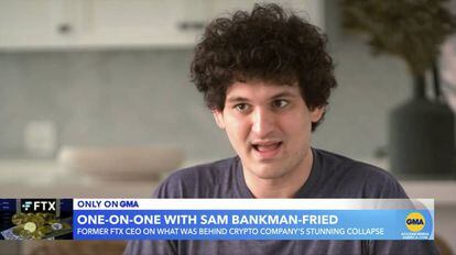 Sam Bankman-Fried en una entrevista televisiva el pasado 1 de diciembre.