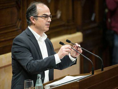 Jordi Turull, en una sesión en el Parlamento .