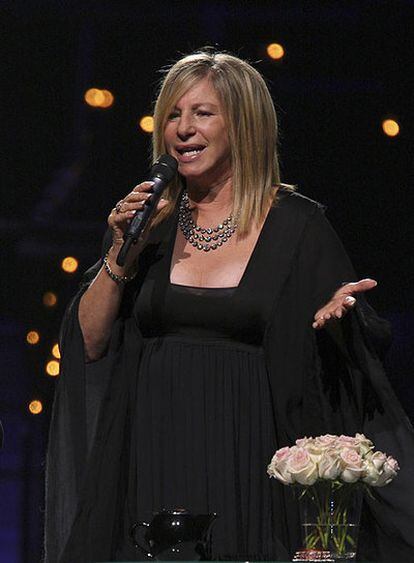 Barbra Streisand, durante una actuación.