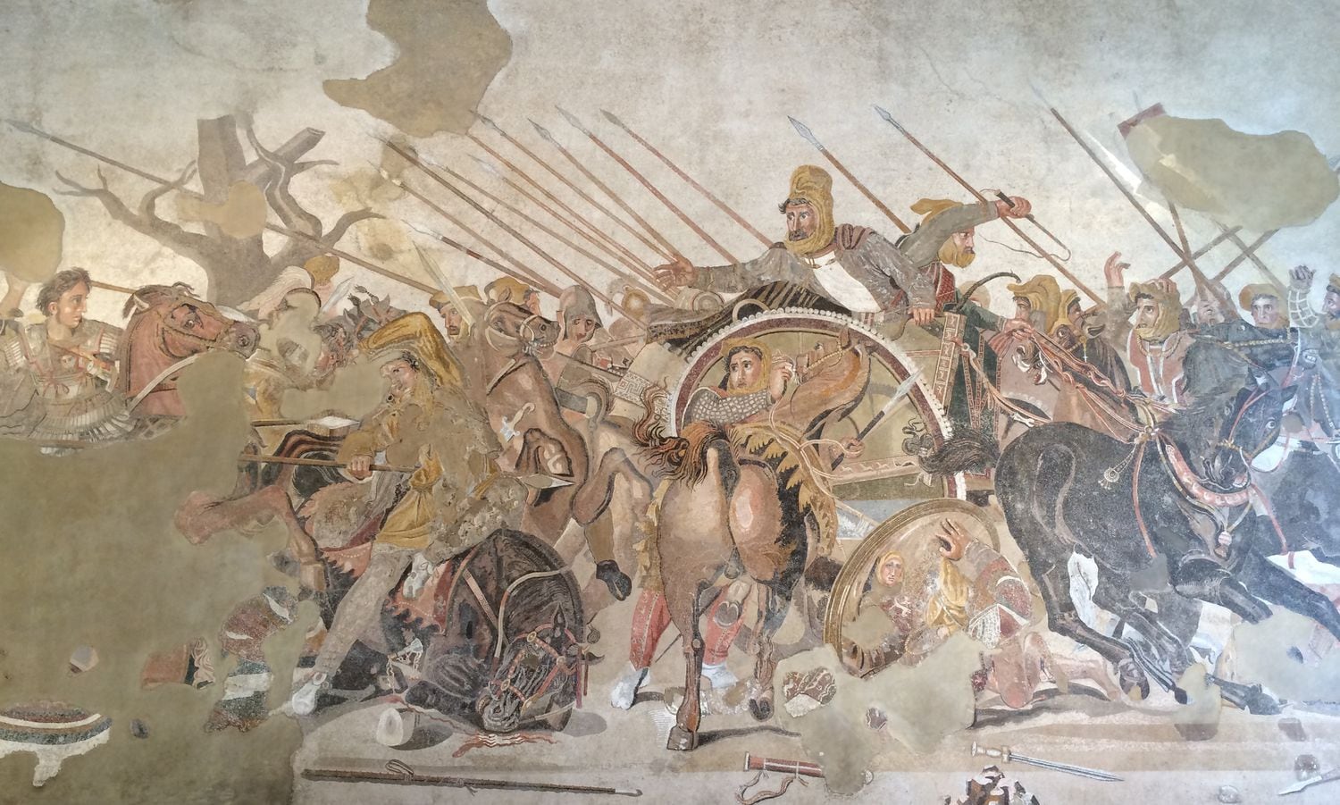 Mosaico de Alejandro Magno en Pompeya.