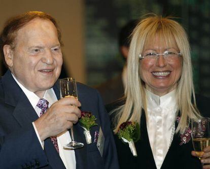 Sheldon Adelson y su mujer, Miriam Ochson, en una imagen de archivo.