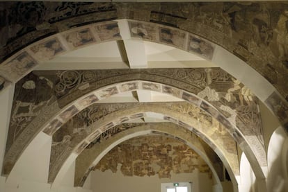 Las pinturas del Monasterio de Sijena se exponen en el MNAC desde 1960.