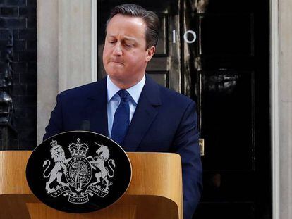 El primer ministre britànic, aquest divendres, a Downing Street.