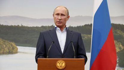 El presidente Putin en la cumbre del G-8 en Irlanda del Norte.
