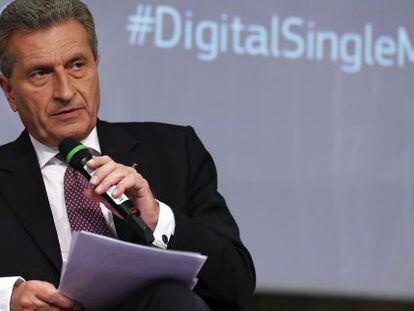 El comisario europeo de Econom&iacute;a y Sociedad Digitales, G&uuml;nther Oettinger. 