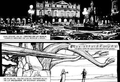 Dos viñetas de 'El comisario Spada', de Gianluigi Gonano y Gianni de Luca, editado por Ponent Mon.