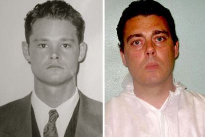A la izquierda, Romano van der Dussen antes de su ingreso en prisión en septiembre de 2003. A la derecha, el británico Mark Dixie.