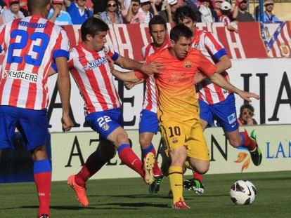 Atlético de Madrid y Barcelona disputan el partido de ida de la Supercopa