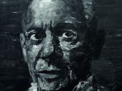 Picasso, retratado por el artista chino Yan Pei-Ming, una de las piezas de la exposición en el Grand Palais.