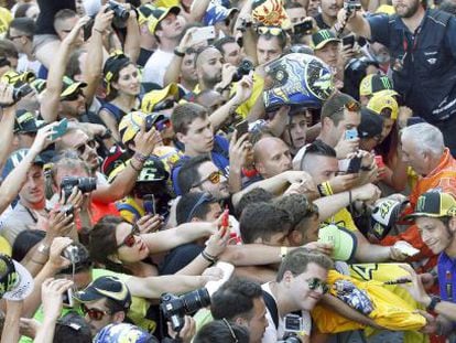 Valentino Rossi, este viernes en el circuito de Barcelona- Catalunya en Montmel&oacute;.