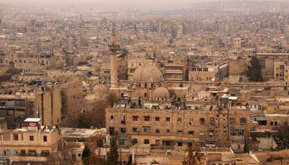 Vista general de la ciudad vieja de Alepo desde la Ciudadela, el 11 de diciembre de 2009.