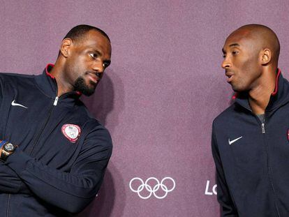 LeBron James y Kobe Bryant, en una foto del 2012.
