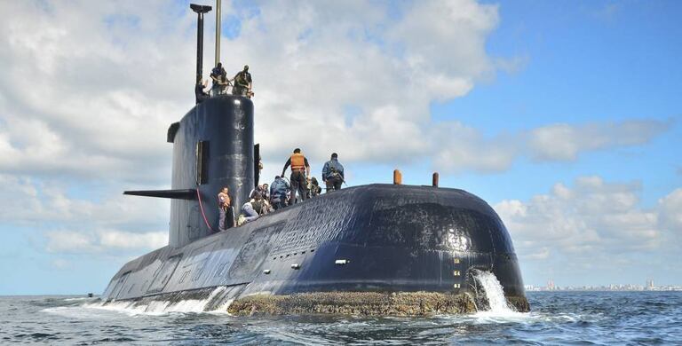 El submarino argentino ARA San Juan.