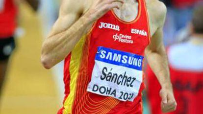 Sergio S&aacute;nchez en el Mundial de pista cubierta de Doha 2010.