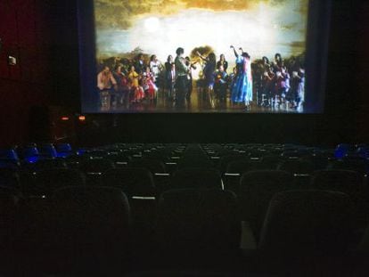 Una sala de cine vac&iacute;a en M&aacute;laga.