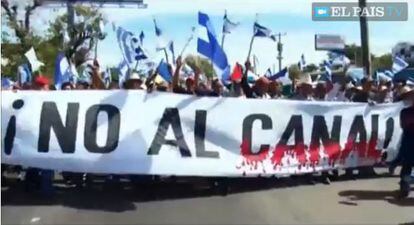 En diciembre de 2014 miles se manifestaron en Managua contra el proyecto.