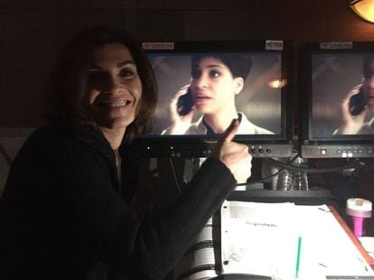 Julianna Margulies y Cush Jumbo, en una imagen del rodaje del &uacute;ltimo cap&iacute;tulo de &#039;The Good Wife&#039;.