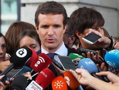 El presidente del PP, Pablo Casado.