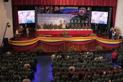 Nicolás Maduro, en un acto militar en Caracas.
