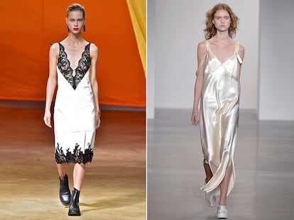 Los vestidos-combinación de Céline y Calvin Klein.