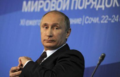 Putin, durante su discurso en Sochi.