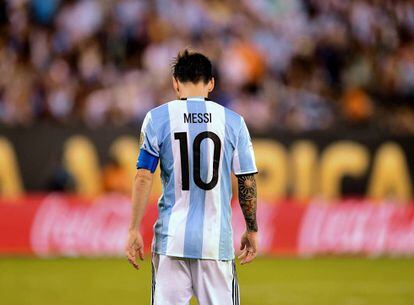 Lionel Messi en la derrota ante Chile en la final de la Copa Am&eacute;rica Centenario.